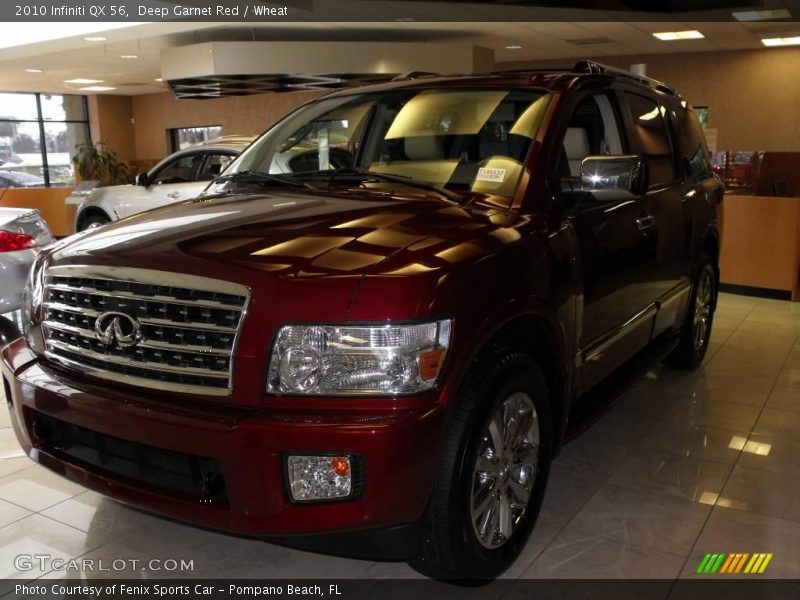 Deep Garnet Red / Wheat 2010 Infiniti QX 56