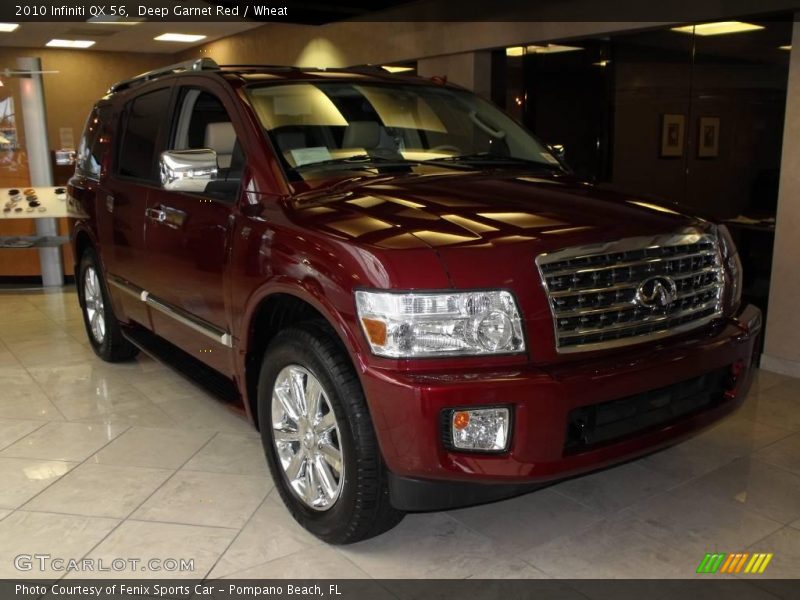 Deep Garnet Red / Wheat 2010 Infiniti QX 56