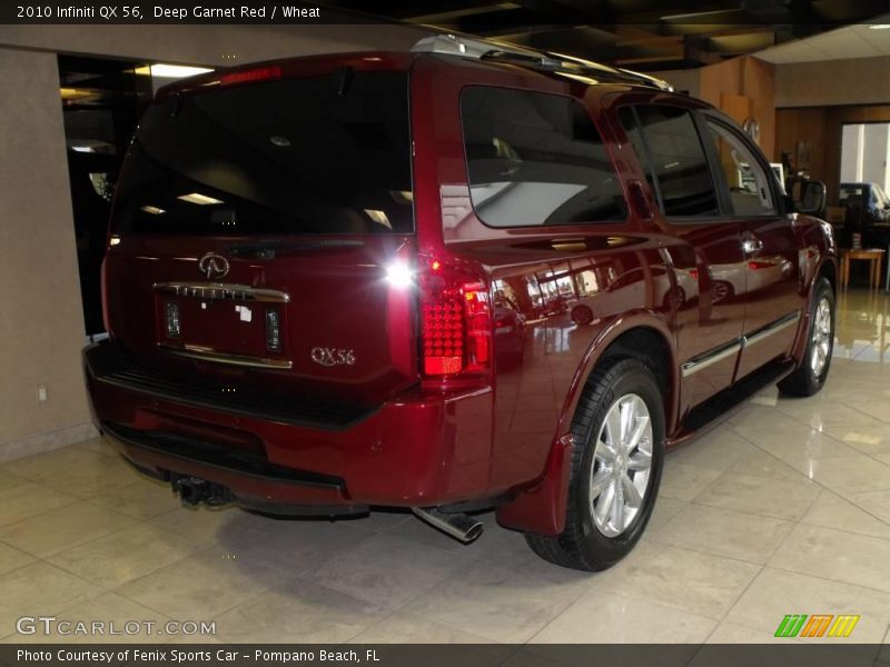 Deep Garnet Red / Wheat 2010 Infiniti QX 56