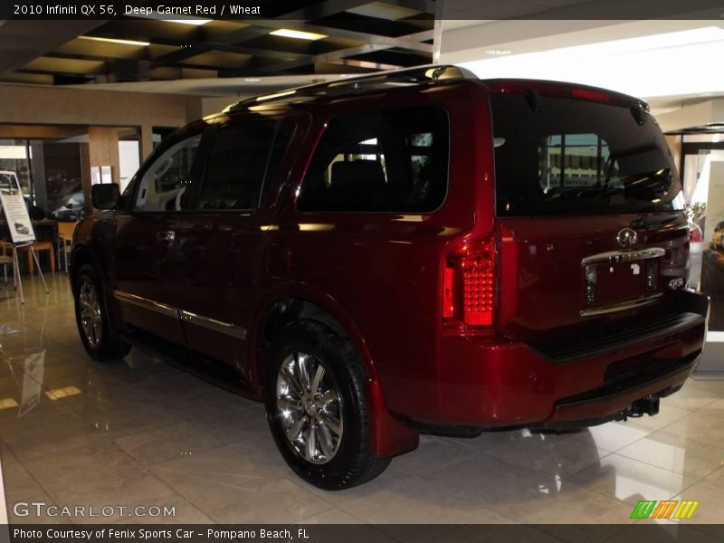 Deep Garnet Red / Wheat 2010 Infiniti QX 56