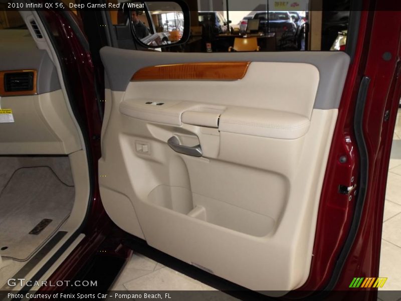 Deep Garnet Red / Wheat 2010 Infiniti QX 56