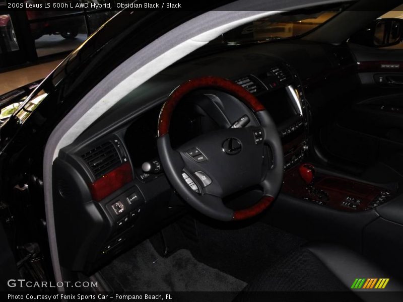 Obsidian Black / Black 2009 Lexus LS 600h L AWD Hybrid