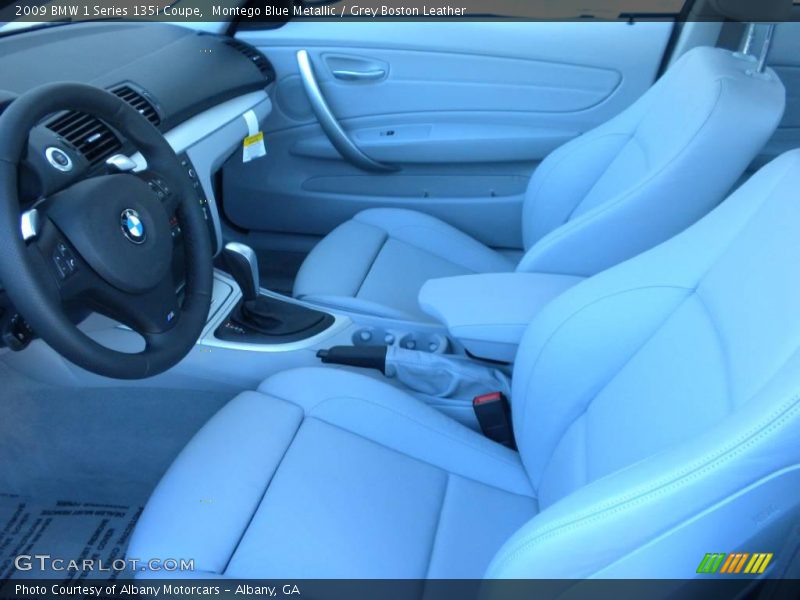 Montego Blue Metallic / Grey Boston Leather 2009 BMW 1 Series 135i Coupe