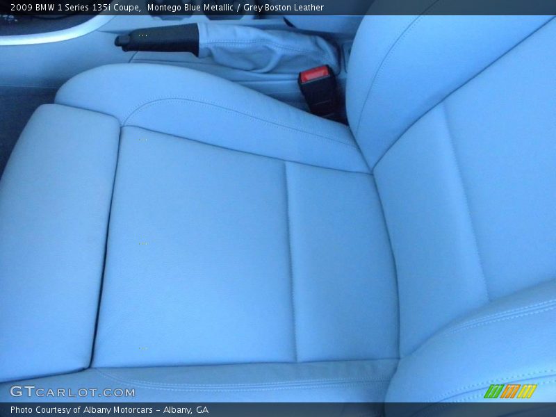 Montego Blue Metallic / Grey Boston Leather 2009 BMW 1 Series 135i Coupe
