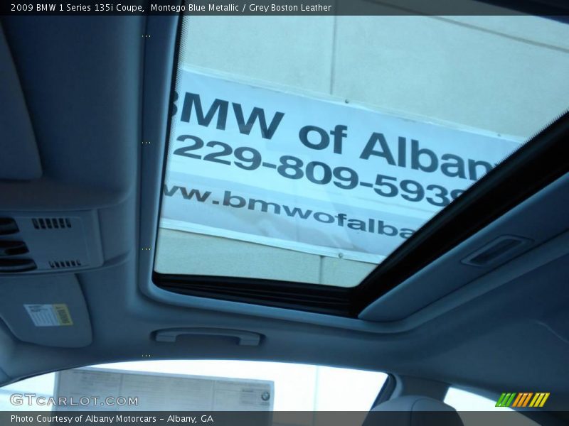 Montego Blue Metallic / Grey Boston Leather 2009 BMW 1 Series 135i Coupe