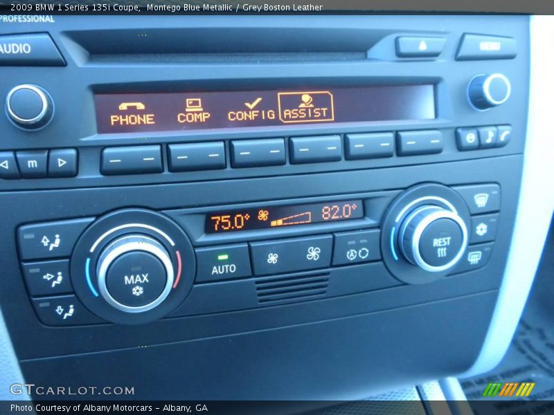 Montego Blue Metallic / Grey Boston Leather 2009 BMW 1 Series 135i Coupe