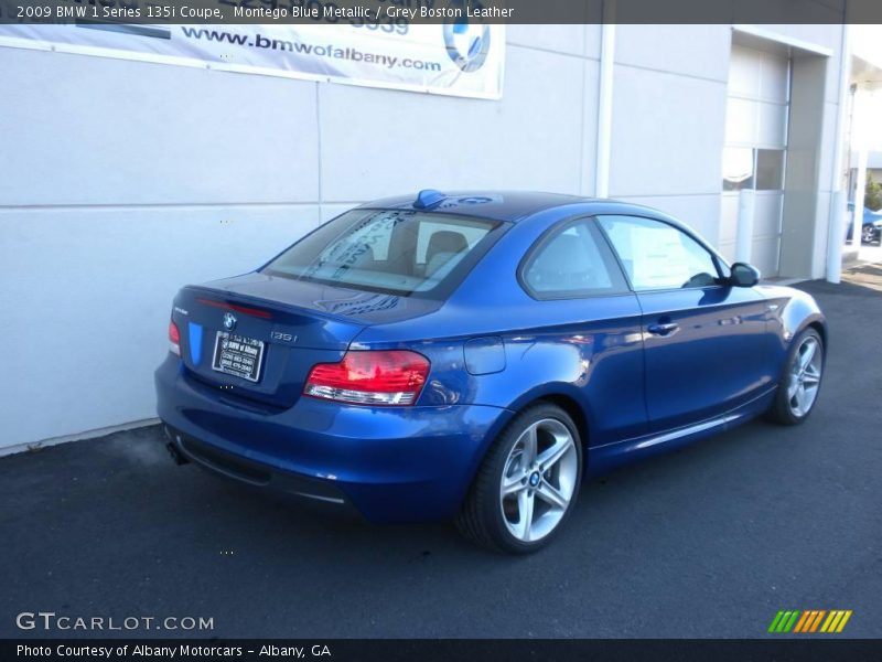 Montego Blue Metallic / Grey Boston Leather 2009 BMW 1 Series 135i Coupe