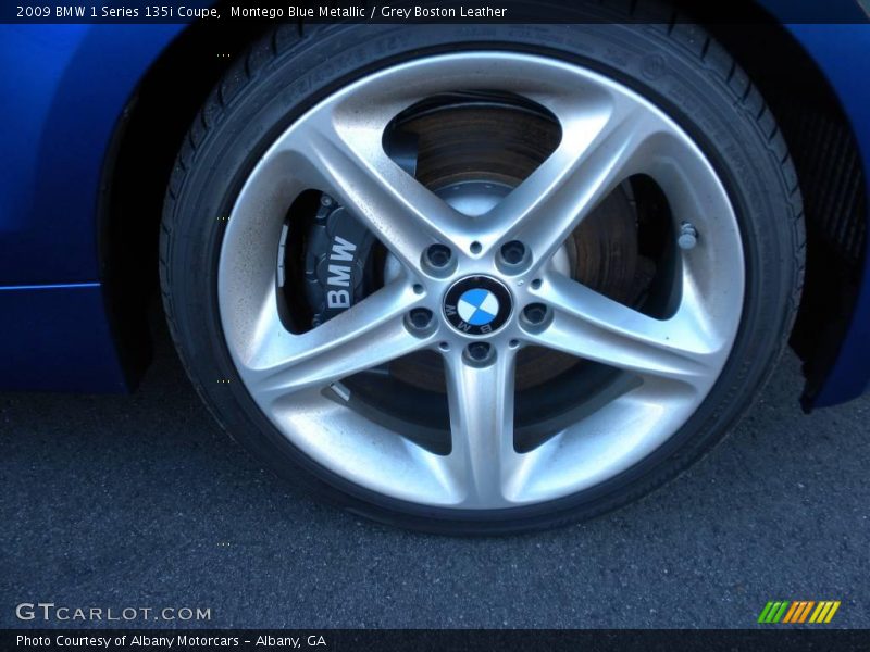 Montego Blue Metallic / Grey Boston Leather 2009 BMW 1 Series 135i Coupe