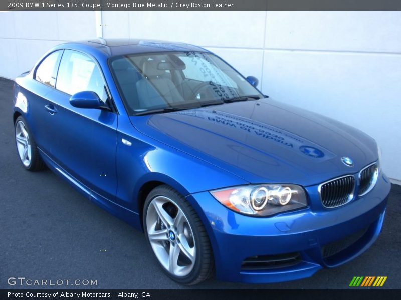 Montego Blue Metallic / Grey Boston Leather 2009 BMW 1 Series 135i Coupe