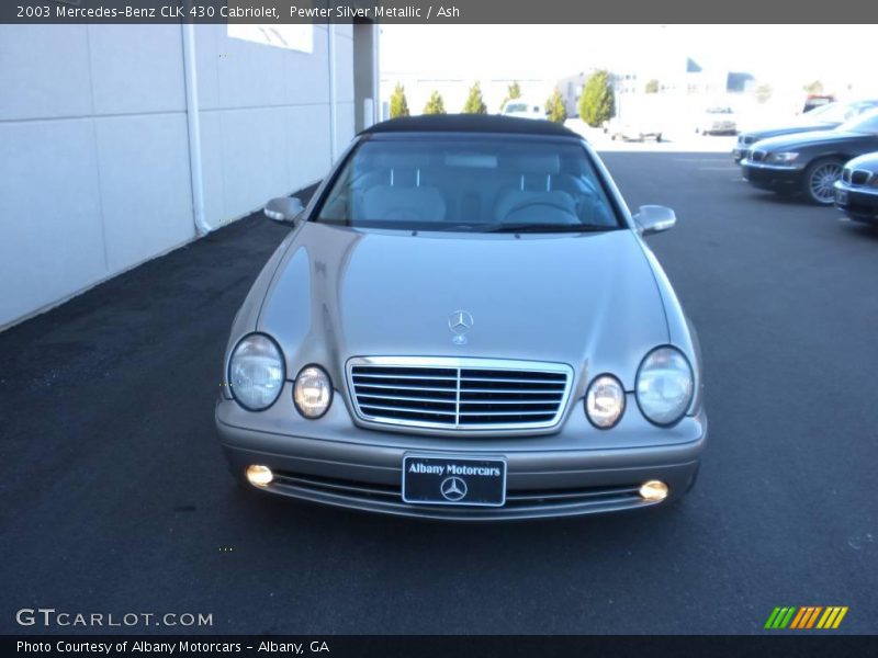 Pewter Silver Metallic / Ash 2003 Mercedes-Benz CLK 430 Cabriolet