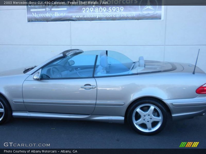 Pewter Silver Metallic / Ash 2003 Mercedes-Benz CLK 430 Cabriolet