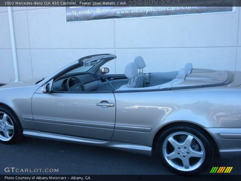 Pewter Silver Metallic / Ash 2003 Mercedes-Benz CLK 430 Cabriolet