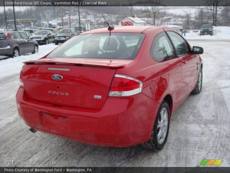 Vermillion Red / Charcoal Black 2008 Ford Focus SES Coupe