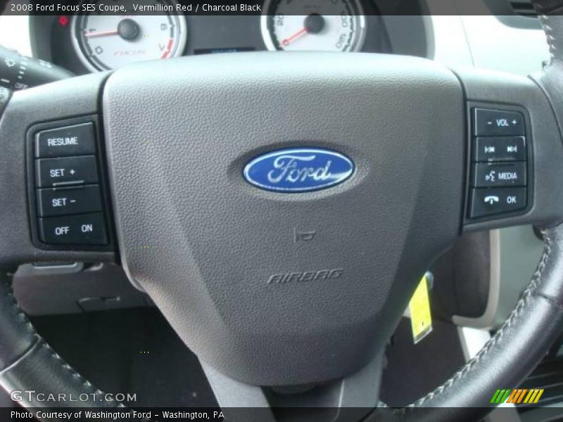 Vermillion Red / Charcoal Black 2008 Ford Focus SES Coupe
