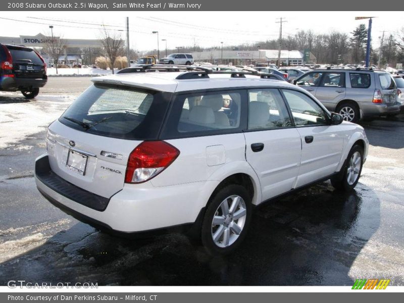 Satin White Pearl / Warm Ivory 2008 Subaru Outback 2.5i Wagon