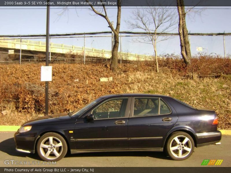 Midnight Blue Metallic / Warm Beige 2000 Saab 9-5 SE V6t Sedan