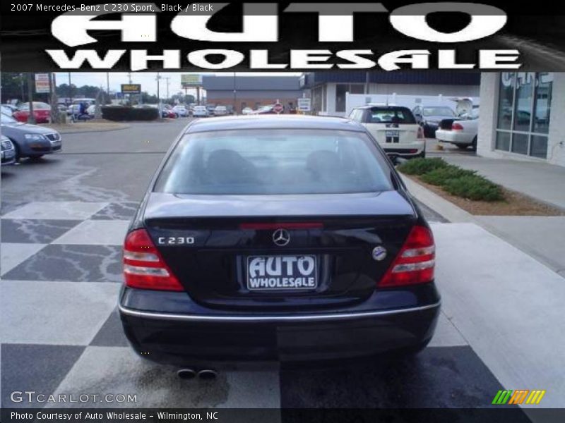 Black / Black 2007 Mercedes-Benz C 230 Sport