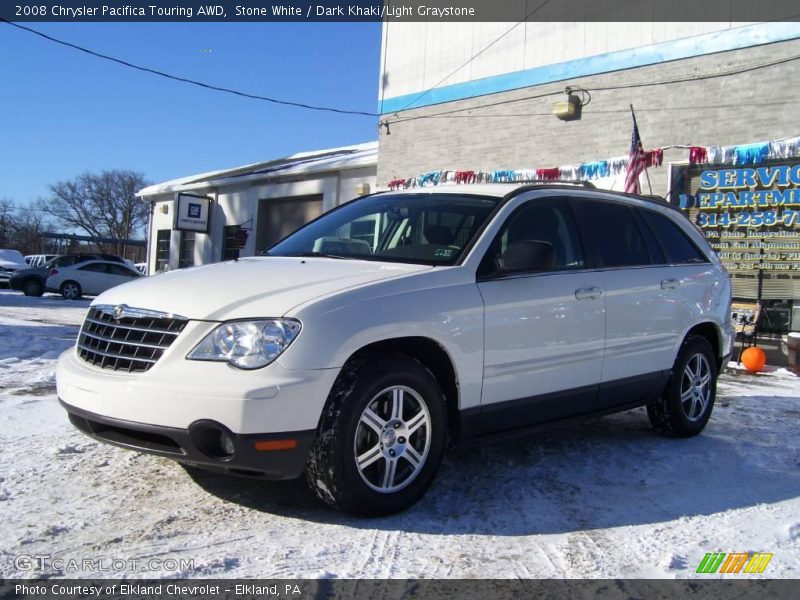 Stone White / Dark Khaki/Light Graystone 2008 Chrysler Pacifica Touring AWD