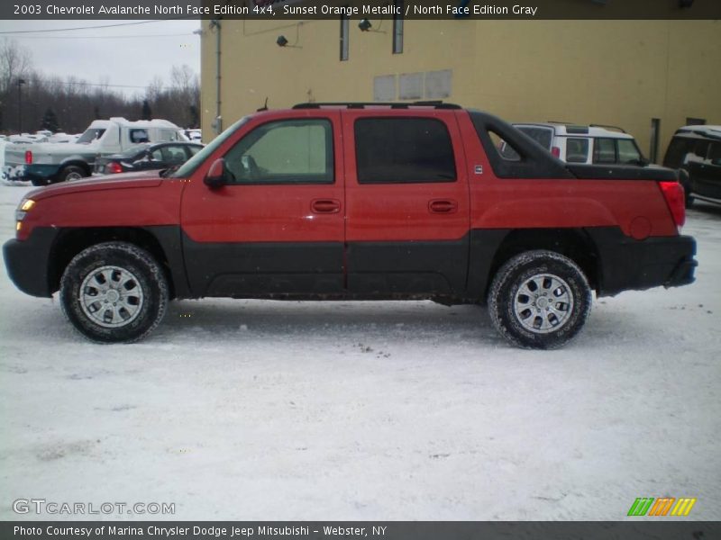 Sunset Orange Metallic / North Face Edition Gray 2003 Chevrolet Avalanche North Face Edition 4x4