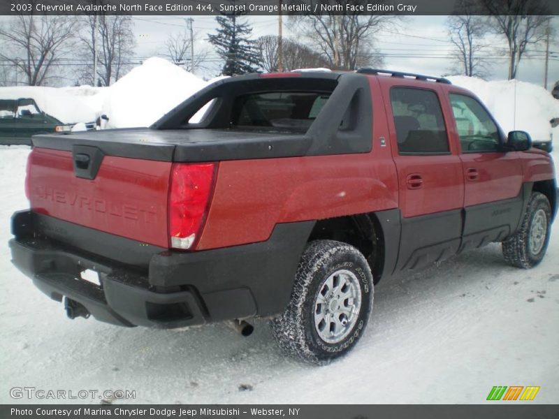 Sunset Orange Metallic / North Face Edition Gray 2003 Chevrolet Avalanche North Face Edition 4x4