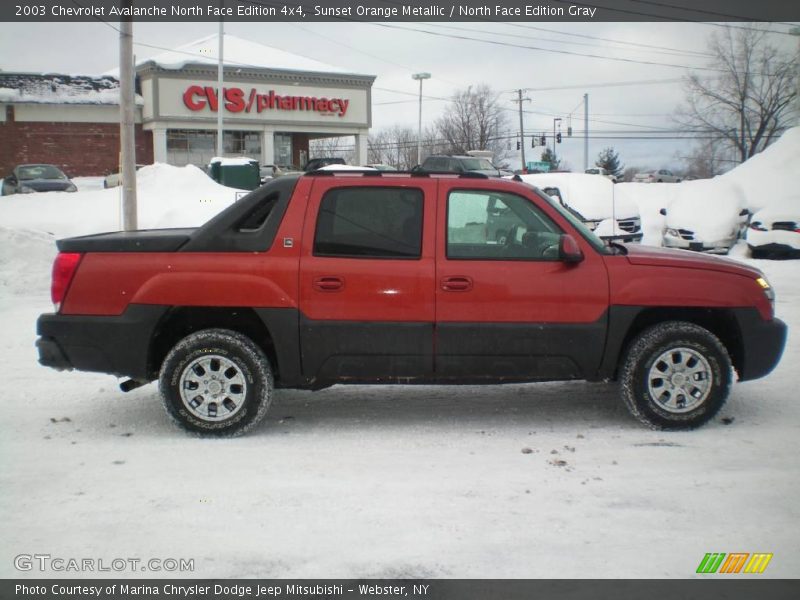 Sunset Orange Metallic / North Face Edition Gray 2003 Chevrolet Avalanche North Face Edition 4x4