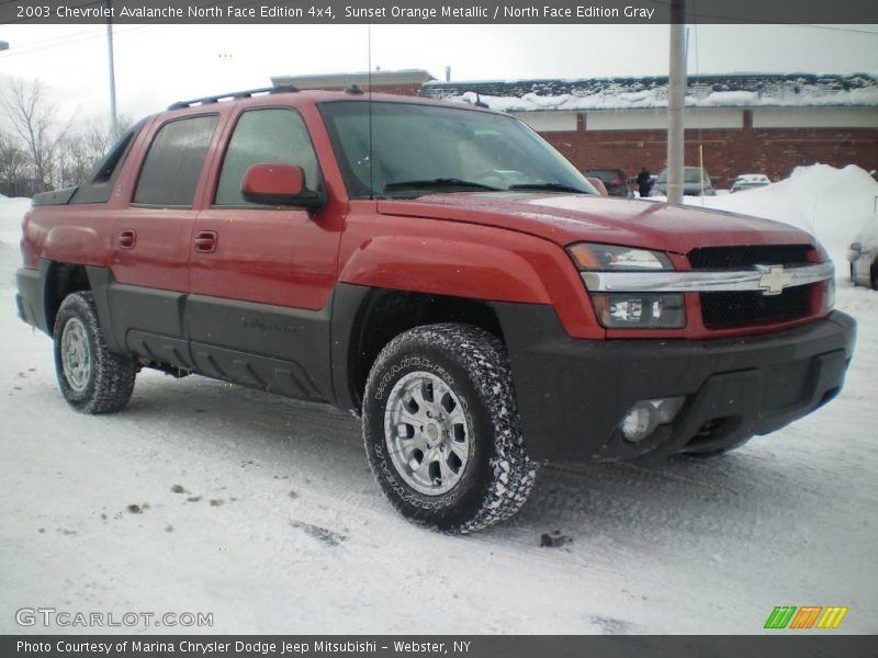 Sunset Orange Metallic / North Face Edition Gray 2003 Chevrolet Avalanche North Face Edition 4x4