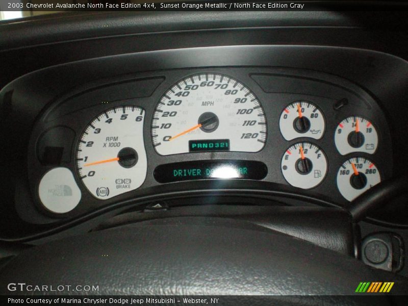 Sunset Orange Metallic / North Face Edition Gray 2003 Chevrolet Avalanche North Face Edition 4x4