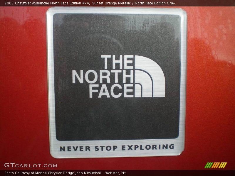 Sunset Orange Metallic / North Face Edition Gray 2003 Chevrolet Avalanche North Face Edition 4x4