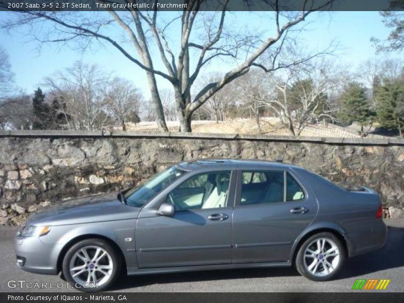 Titan Gray Metallic / Parchment 2007 Saab 9-5 2.3T Sedan