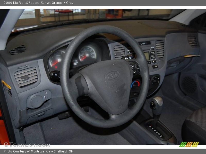 Sunset Orange / Gray 2009 Kia Rio LX Sedan