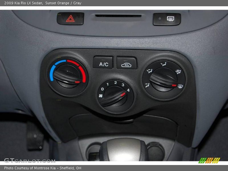 Sunset Orange / Gray 2009 Kia Rio LX Sedan