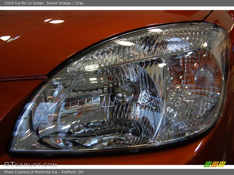 Sunset Orange / Gray 2009 Kia Rio LX Sedan