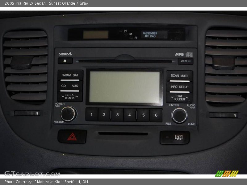 Sunset Orange / Gray 2009 Kia Rio LX Sedan