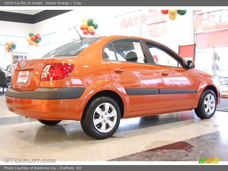 Sunset Orange / Gray 2009 Kia Rio LX Sedan