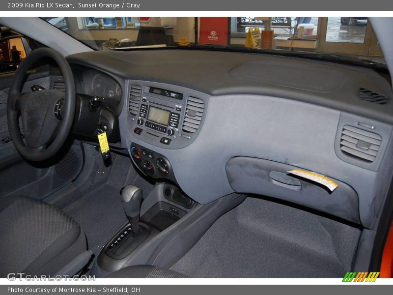 Sunset Orange / Gray 2009 Kia Rio LX Sedan
