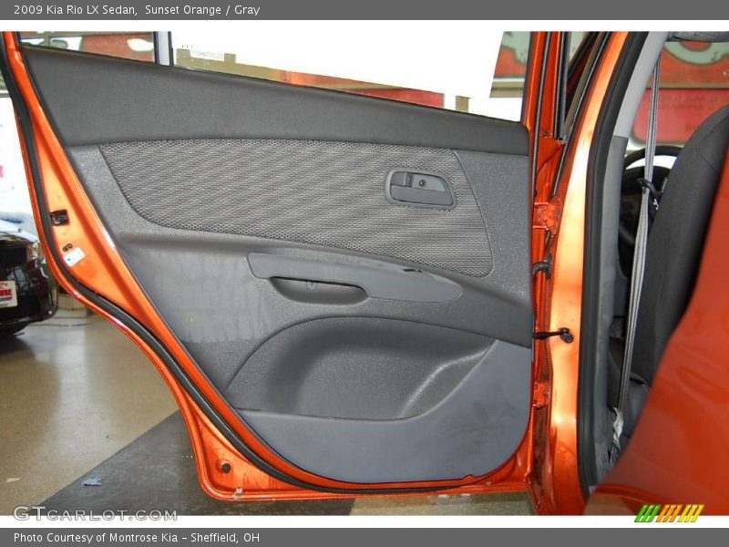 Sunset Orange / Gray 2009 Kia Rio LX Sedan