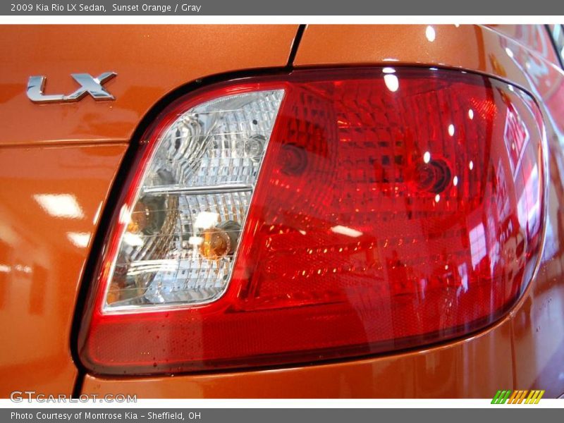 Sunset Orange / Gray 2009 Kia Rio LX Sedan