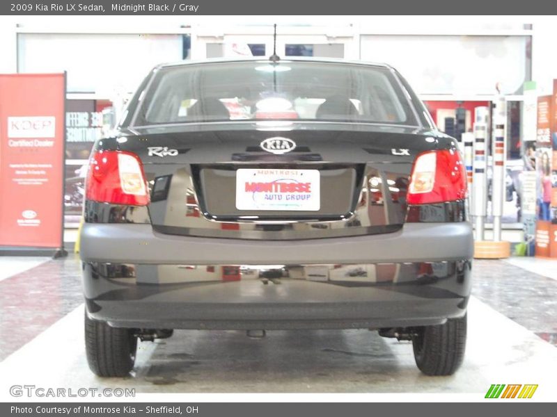 Midnight Black / Gray 2009 Kia Rio LX Sedan