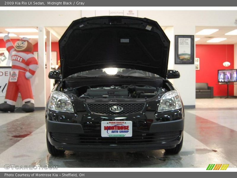 Midnight Black / Gray 2009 Kia Rio LX Sedan