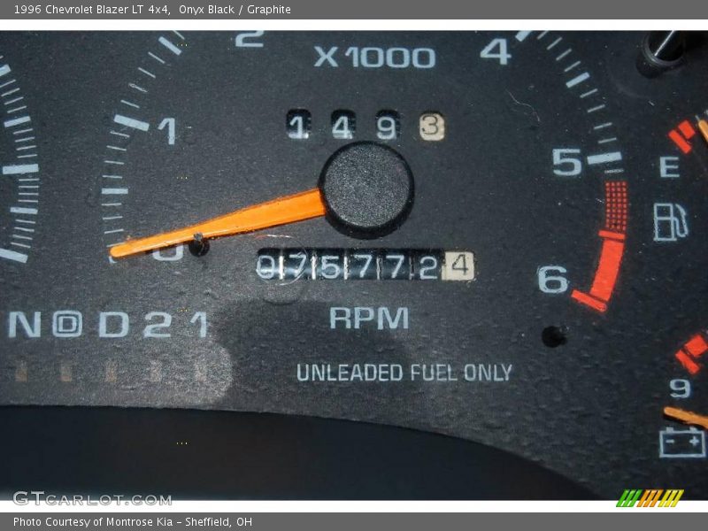 Onyx Black / Graphite 1996 Chevrolet Blazer LT 4x4