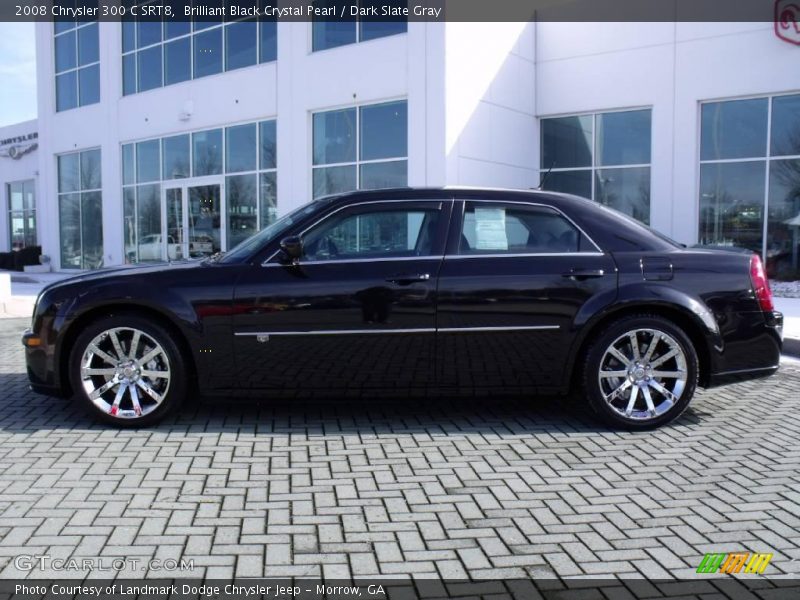Brilliant Black Crystal Pearl / Dark Slate Gray 2008 Chrysler 300 C SRT8