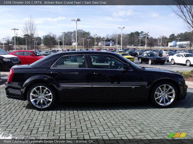 Brilliant Black Crystal Pearl / Dark Slate Gray 2008 Chrysler 300 C SRT8