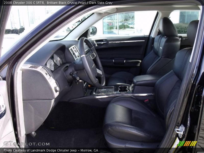 Brilliant Black Crystal Pearl / Dark Slate Gray 2008 Chrysler 300 C SRT8