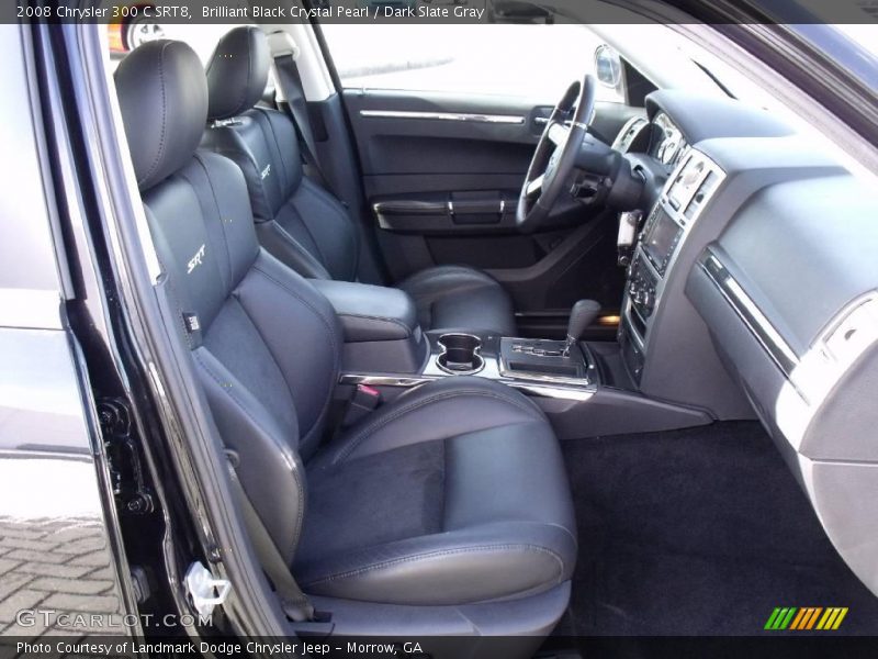 Brilliant Black Crystal Pearl / Dark Slate Gray 2008 Chrysler 300 C SRT8