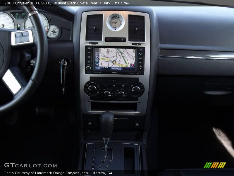 Brilliant Black Crystal Pearl / Dark Slate Gray 2008 Chrysler 300 C SRT8