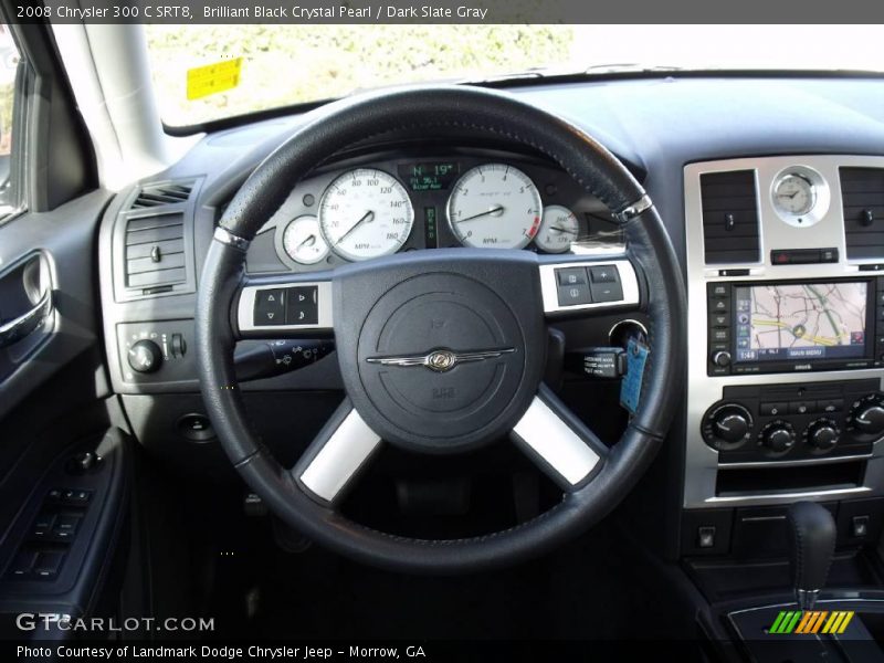 Brilliant Black Crystal Pearl / Dark Slate Gray 2008 Chrysler 300 C SRT8