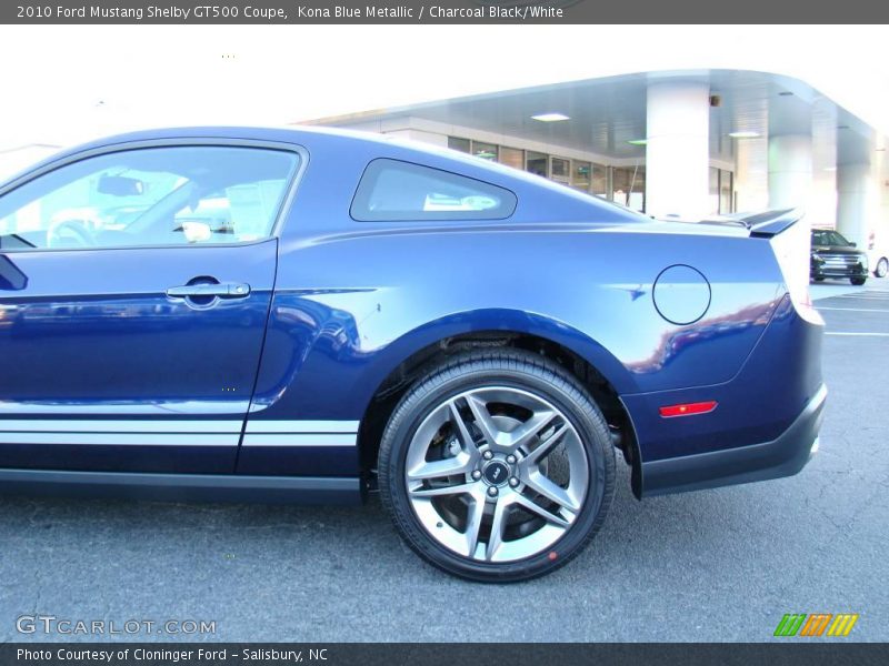 Kona Blue Metallic / Charcoal Black/White 2010 Ford Mustang Shelby GT500 Coupe