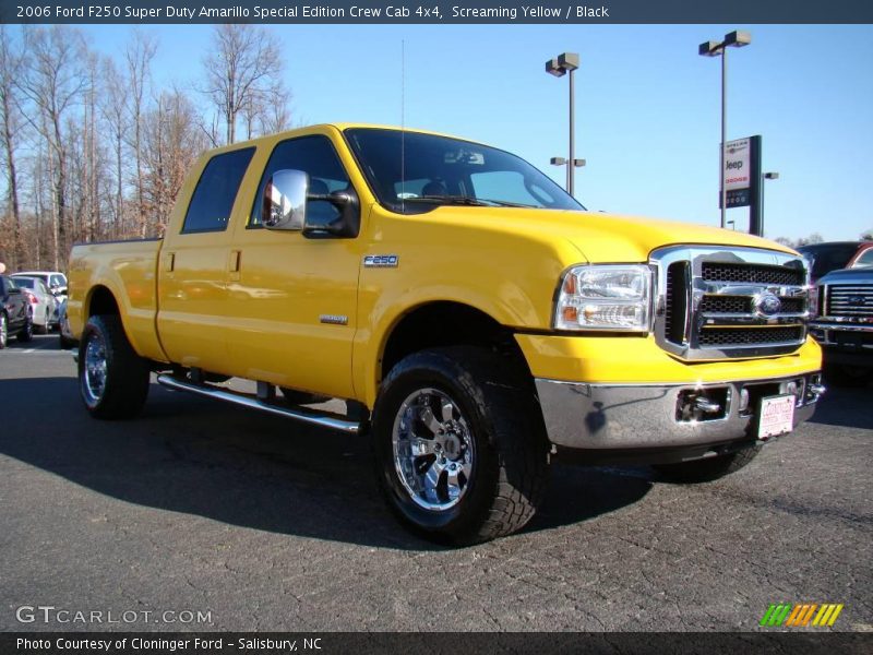 Screaming Yellow / Black 2006 Ford F250 Super Duty Amarillo Special Edition Crew Cab 4x4