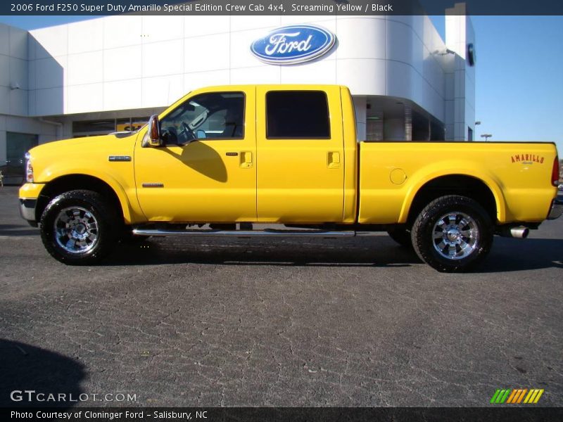 Screaming Yellow / Black 2006 Ford F250 Super Duty Amarillo Special Edition Crew Cab 4x4