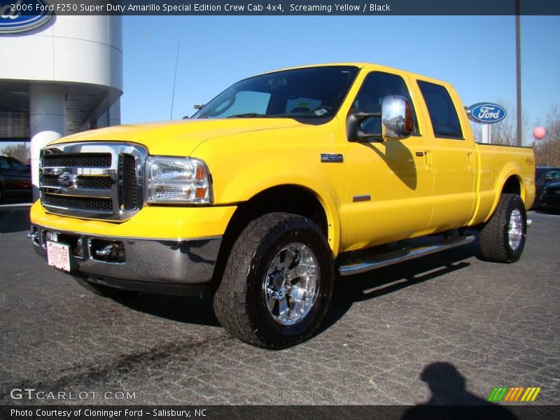 Screaming Yellow / Black 2006 Ford F250 Super Duty Amarillo Special Edition Crew Cab 4x4